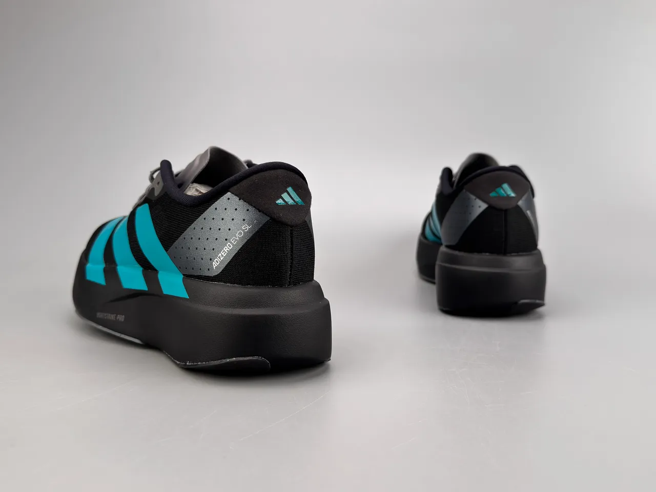 Adidas Adizero Evo.S Black Cyan Blue Running Shoes 6