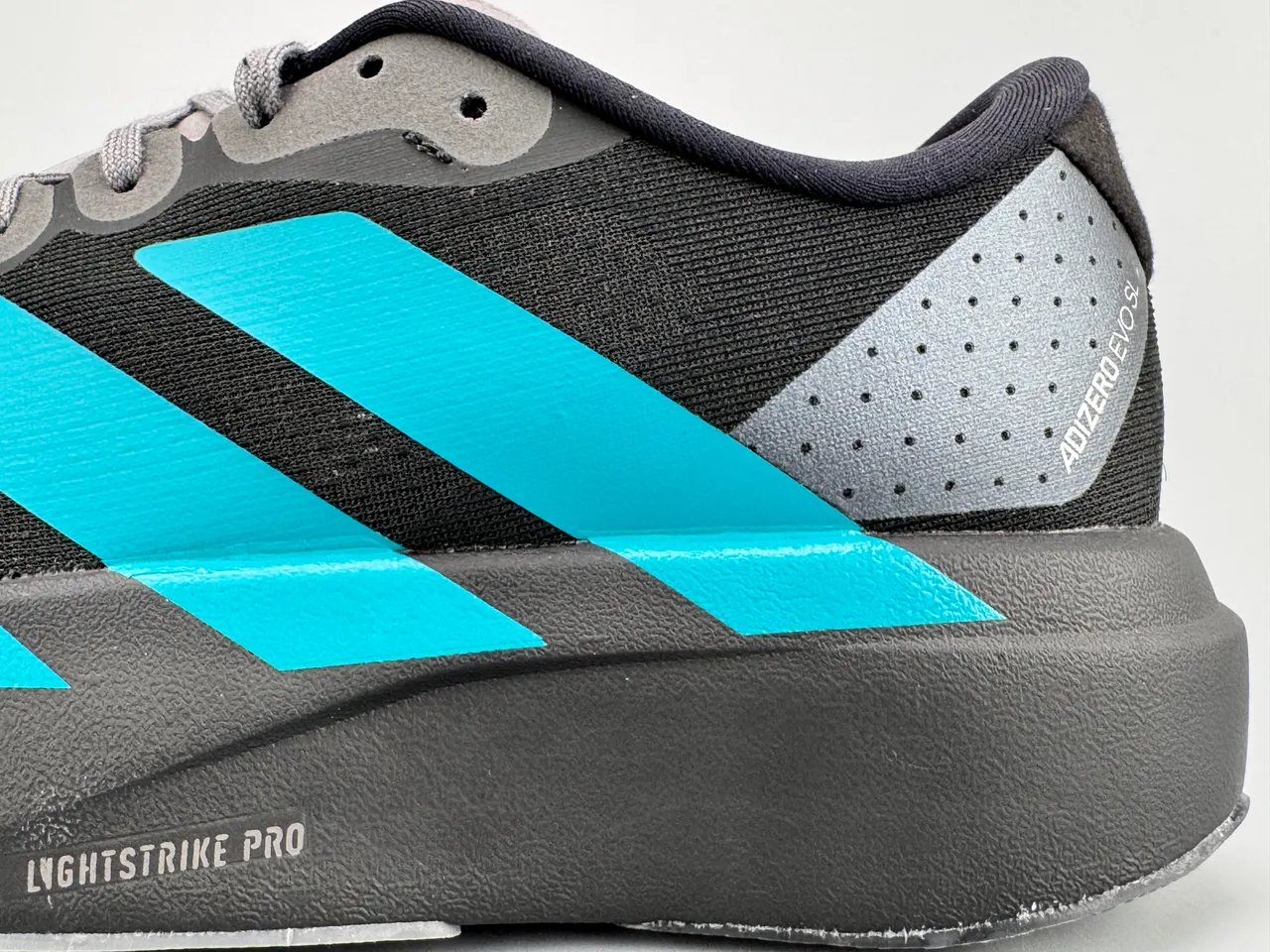 Adidas Adizero Evo.S Black Cyan Blue Running Shoes 7