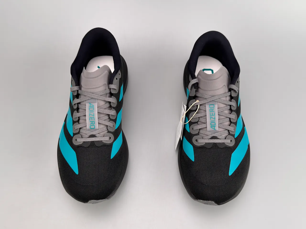 Adidas Adizero Evo.S Black Cyan Blue Running Shoes 9