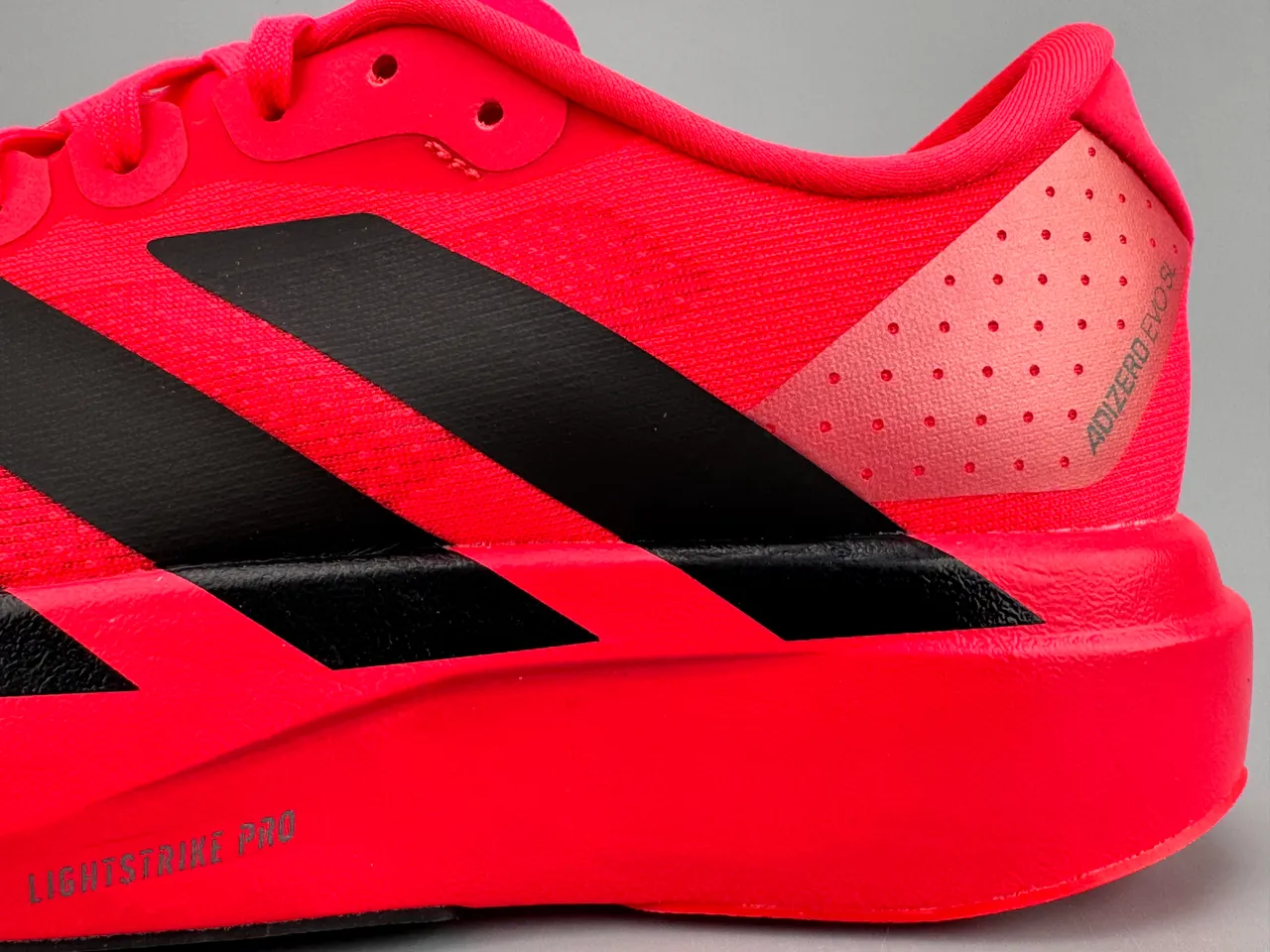 Adidas Adizero Evo.S लाल काला रनिंग शूज 8