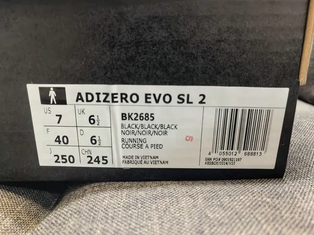 Adidas Adizero Evo SL 2 Black Silver Lightstrike Pro Running Shoes 2