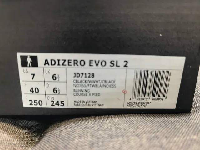 Adidas Adizero Evo SL 2 Black Silver Lightstrike Pro Running Shoes 12
