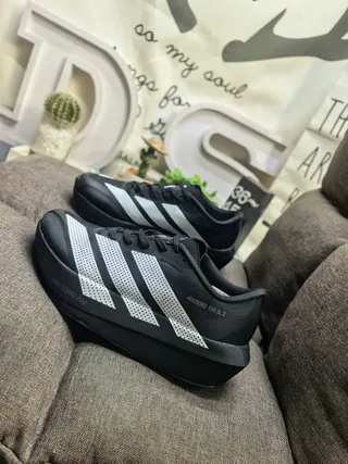 Adidas Adizero Evo SL 2 Black Silver Lightstrike Pro Running Shoes 17