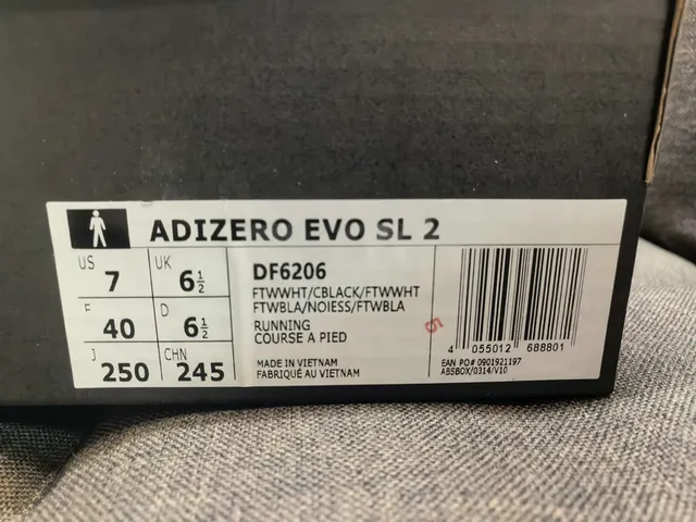 Adidas Adizero Evo SL 2 Black Silver Lightstrike Pro Running Shoes 22