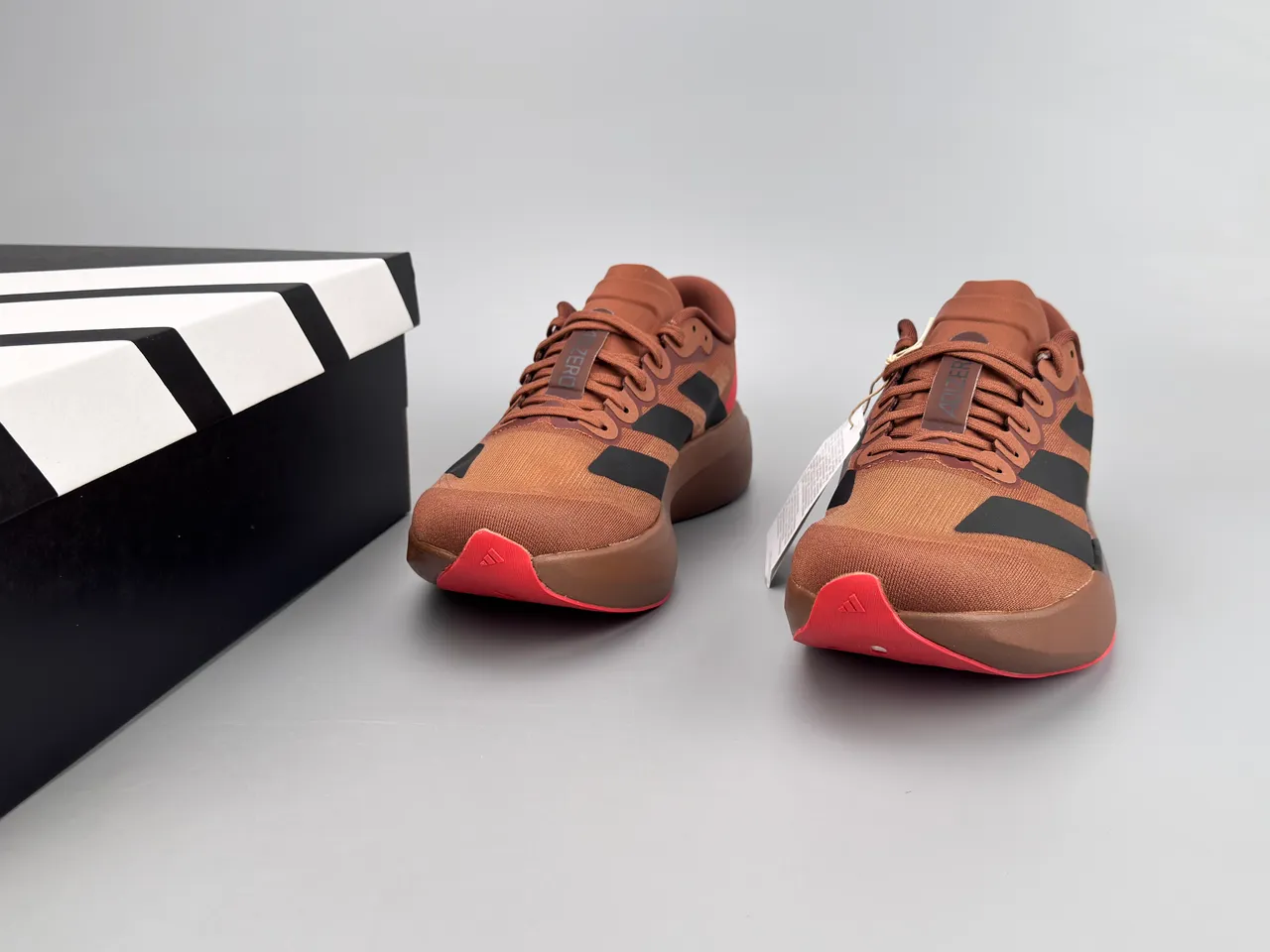 Adidas Adizero Evo SL بني أسود أحمر أحذية جري 3