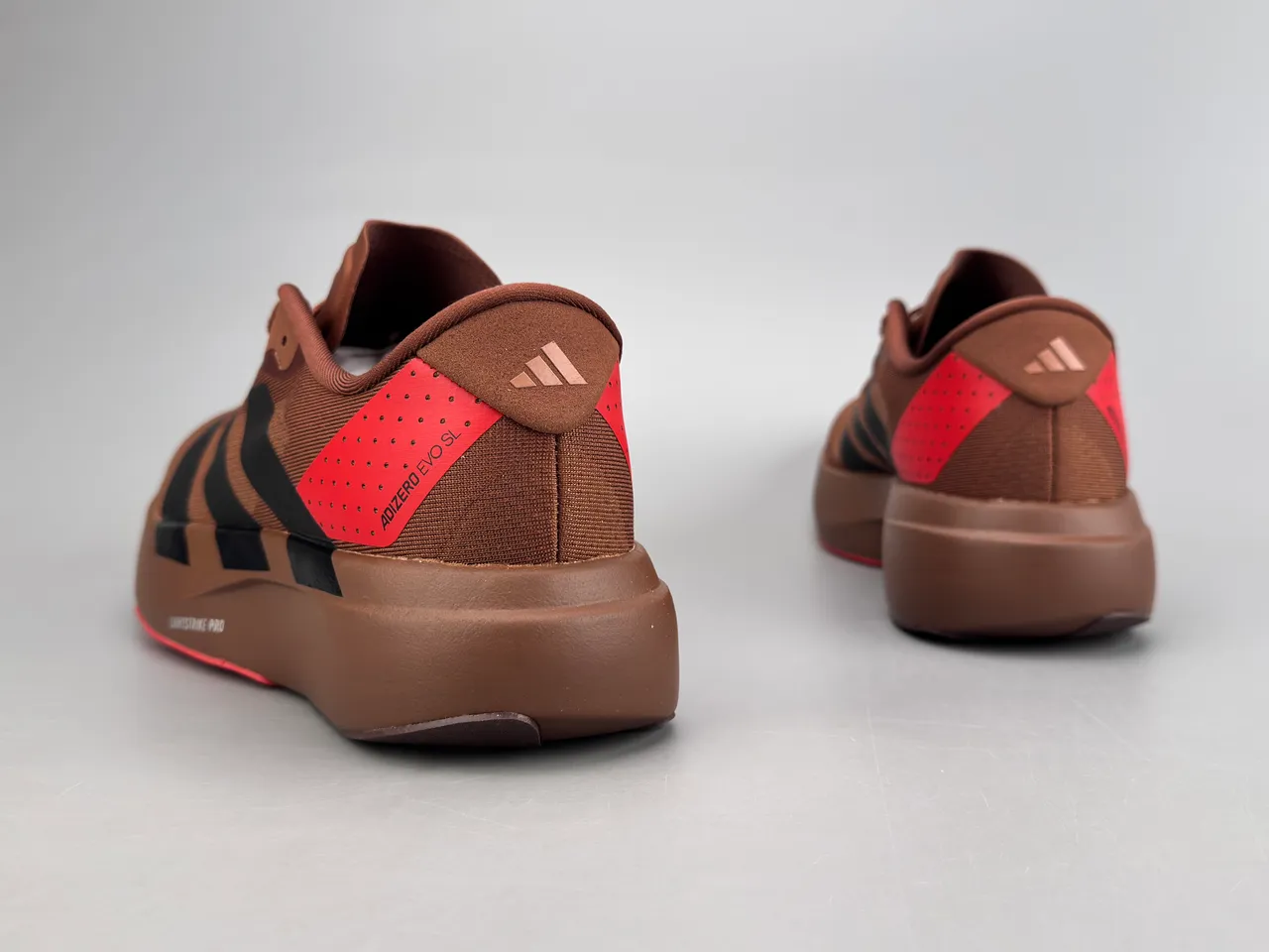 Adidas Adizero Evo SL بني أسود أحمر أحذية جري 4