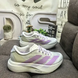 Adidas Tênis de Corrida Bege Roxo Engineered Mesh Upper Espesso Lightstrike Pro Solado Intermediário