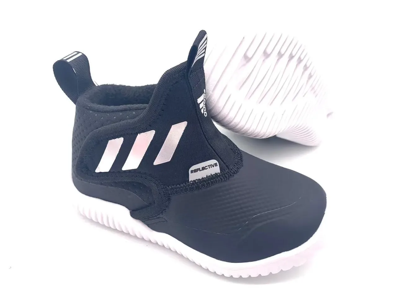 Adidas Black Gray Slip-On Water-Resistant Sneakers 13