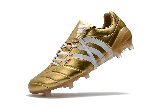 Adidas Preto Vermelho Baixo Corte Couro Superior Três Listras Brancas Campo Firme Sapatos de Futebol 7