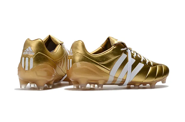 Adidas Preto Vermelho Baixo Corte Couro Superior Três Listras Brancas Campo Firme Sapatos de Futebol 10