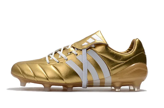Adidas Preto Vermelho Baixo Corte Couro Superior Três Listras Brancas Campo Firme Sapatos de Futebol 13
