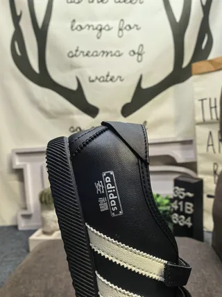 Adidas Black White Laceless Velcro Strap Mary Jane Shoes 3
