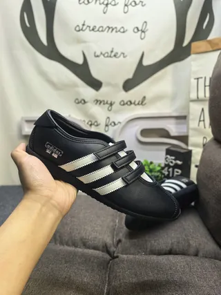 Adidas Black White Laceless Velcro Strap Mary Jane Shoes 5