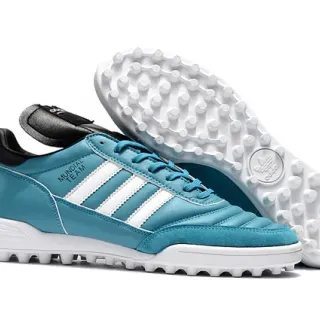 Adidas Copa Sapatos de fútbol Turf low top de couro azul e branco