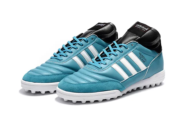 Adidas Copa Blue White Low-Top Leather Upper Turf Soccer Shoes 4