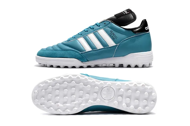 Adidas Copa Blue White Low-Top Leather Upper Turf Soccer Shoes 5