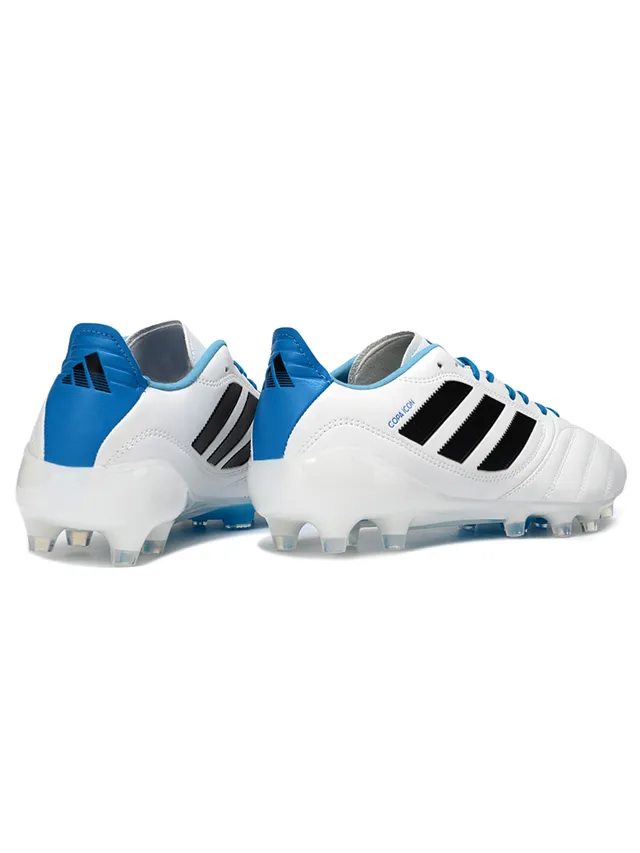 Adidas Copa Icon White Blue Black Firm-Ground Sapatos de futebol 5