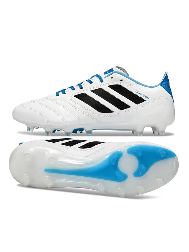 Adidas Copa Icon White Blue Black Firm-Ground Sapatos de futebol 6