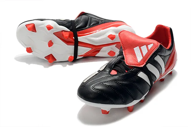 Adidas Copa लाल রূপালী কুইল্টেড চামড়ার উপর তিন স্ট্রাইপ সাইড প্যানেল দৃঢ় মাটির ফুটবল জুতা 4