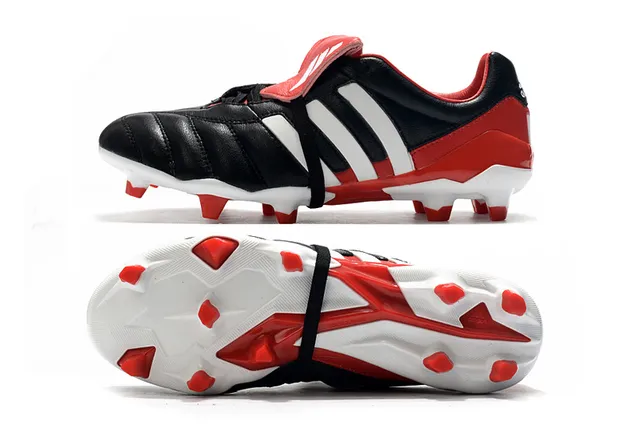 Adidas Copa लाल রূপালী কুইল্টেড চামড়ার উপর তিন স্ট্রাইপ সাইড প্যানেল দৃঢ় মাটির ফুটবল জুতা 7