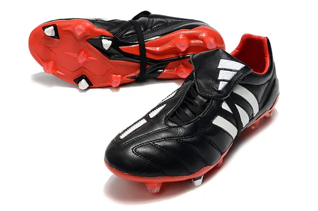 Adidas Copa लाल রূপালী কুইল্টেড চামড়ার উপর তিন স্ট্রাইপ সাইড প্যানেল দৃঢ় মাটির ফুটবল জুতা 13