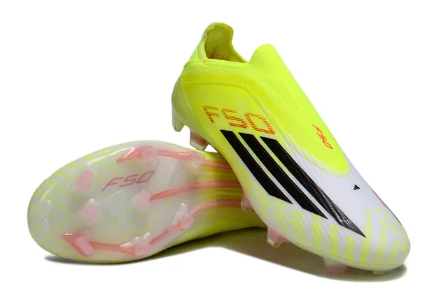 Adidas F50 Neon Yellow Black Firm-Ground Sapatos de futebol 12