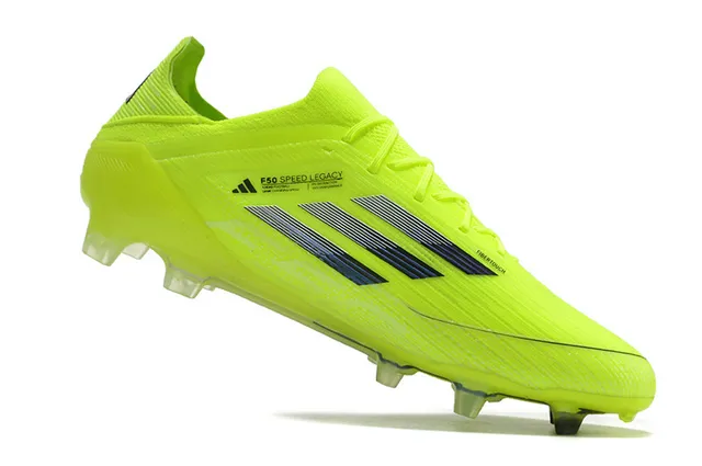 Adidas F50 Neon Yellow फर्म ग्राउंड फुटबॉल जूते 2