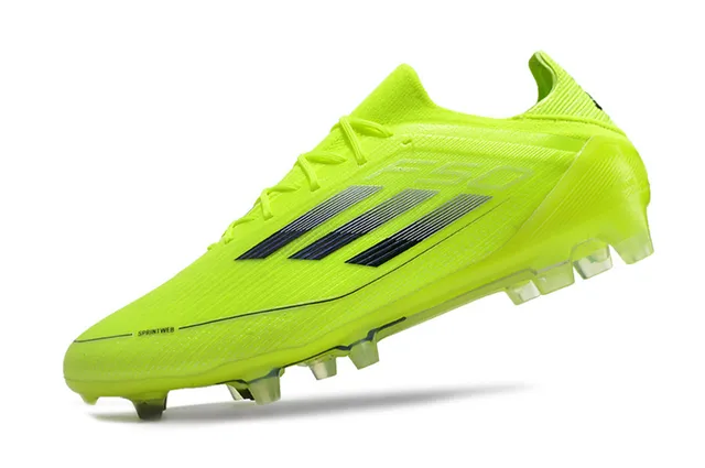Adidas F50 Neon Yellow फर्म ग्राउंड फुटबॉल जूते 3