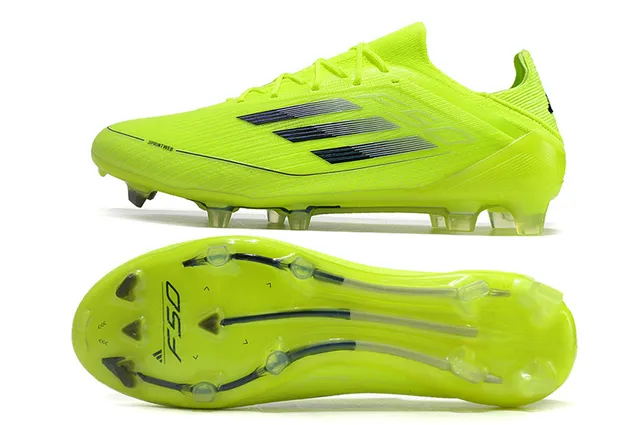 Adidas F50 Neon Yellow फर्म ग्राउंड फुटबॉल जूते 6