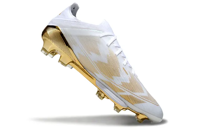 Adidas F50 Blanc et Or Chaussures de football pour terrain ferme 2