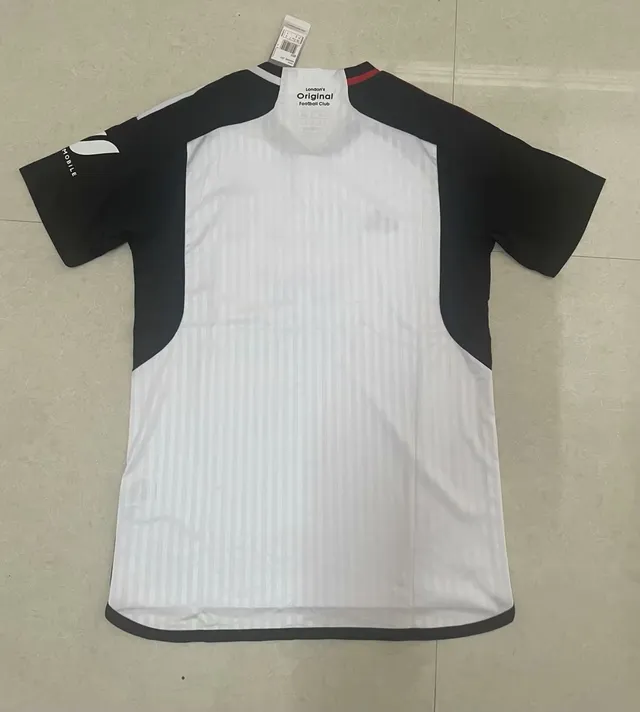 Adidas Fulham FC होम सफेद काला लाल शॉर्ट-स्लीव कॉलर्ड जर्सी 2