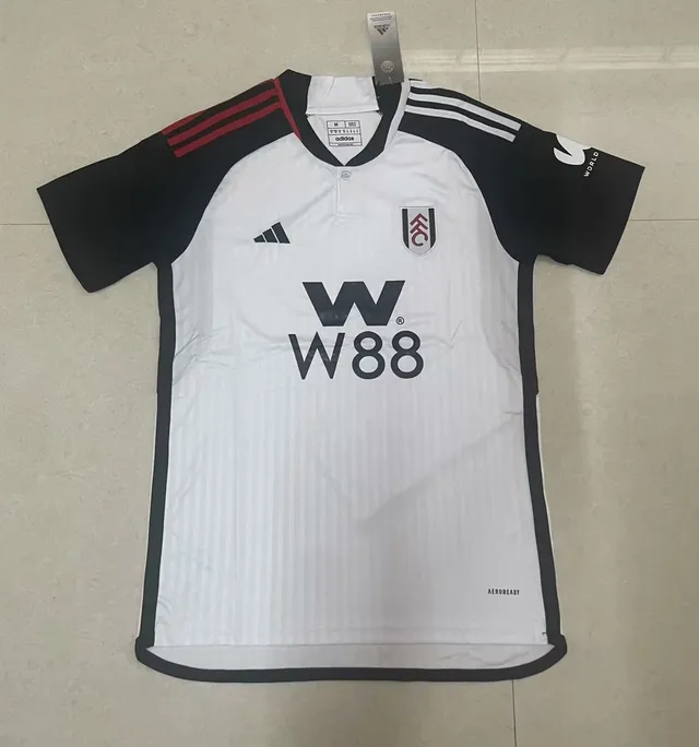 Adidas Fulham FC होम सफेद काला लाल शॉर्ट-स्लीव कॉलर्ड जर्सी 3
