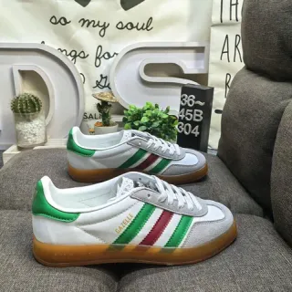 Adidas Gazelle White Green Red Gum حذاء لايف ستايل