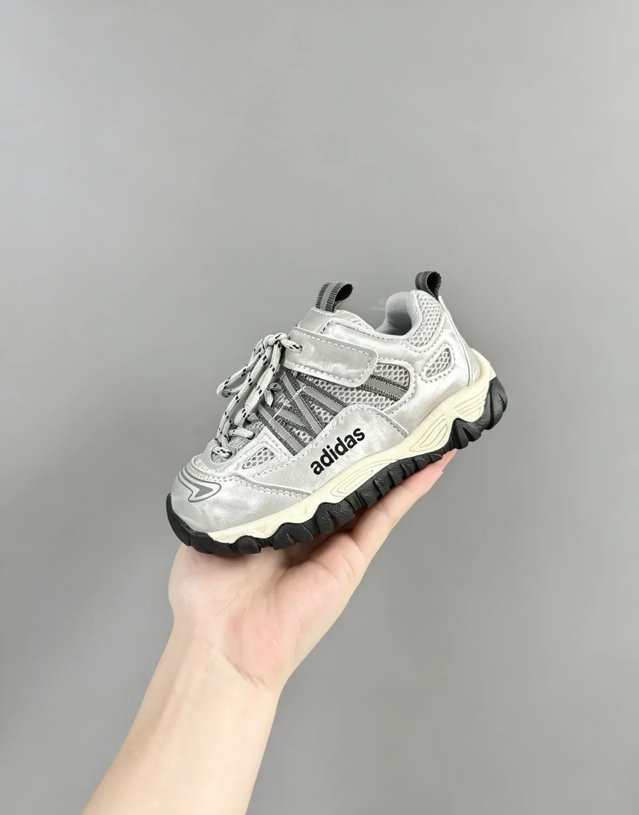Adidas Gray Purple Mesh-and-Synthetic Upper Rugged Multi-Color Outsole Lifestyle Sneakers 5