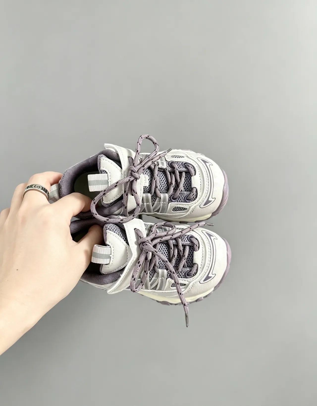 Adidas Gray Purple Mesh-and-Synthetic Upper Rugged Multi-Color Outsole Lifestyle Sneakers 12