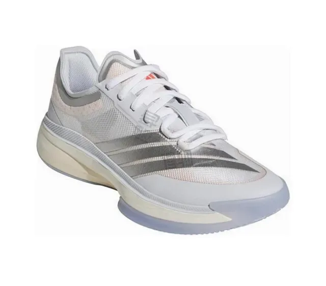 Adidas حذاء أسلوب حياة رمادي فضي شبكي معدني ثلاث شرائط 2
