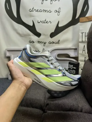 Adidas Gray Yellow Low-Top Racing Flat Silhouette Running Shoes 5