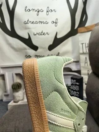 Adidas Tênis Verde Branco Ante Superior Sola Goma 3