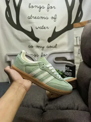 Adidas Tênis Verde Branco Ante Superior Sola Goma 5