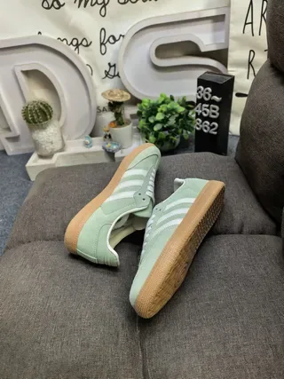 Adidas Tênis Verde Branco Ante Superior Sola Goma 6