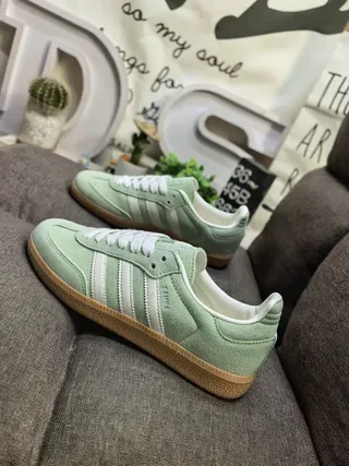 Adidas Tênis Verde Branco Ante Superior Sola Goma 7