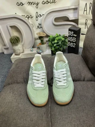 Adidas Tênis Verde Branco Ante Superior Sola Goma 10