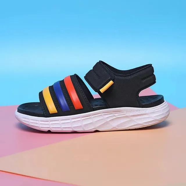 Adidas বাচ্চাদের ডুয়াল-স্ট্র্যাপ প্যাস্টেল কালারব্লক ক্যাজুয়াল স্যান্ডেল 4