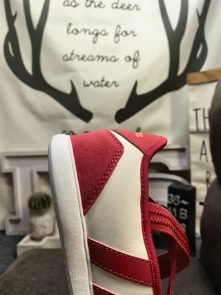 Adidas Mary Jane Red Beige Low-Top Dual-Strap Mary Jane Shoes 3