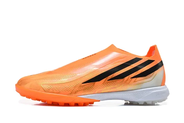 Adidas Orange Black Low-Cut Sock-Fit Upper Transparent Synthetic Overlay Turf Soccer Shoes 10