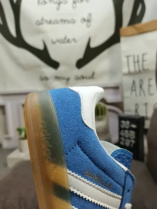 Adidas وردي أخضر جلد مخملي الجزء العلوي سول مطاطي حذاء نمط حياة 3