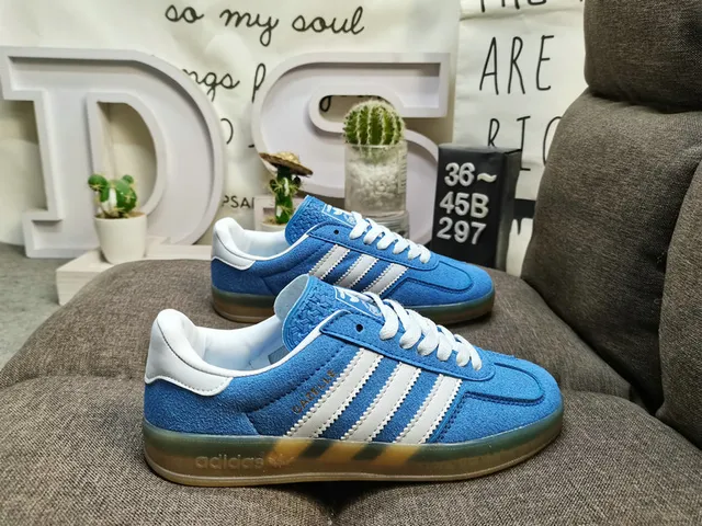 Adidas وردي أخضر جلد مخملي الجزء العلوي سول مطاطي حذاء نمط حياة 11