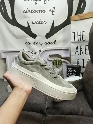 Adidas প্ল্যাটফর্ম স্যুড ধূসর লাইফস্টাইল স্নিকার্স 5