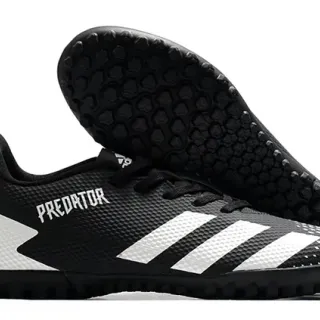 Adidas Predator Preto e Branco Turf Sapatos de Futebol