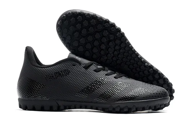 Adidas Predator أسود وأبيض Turf أحذية كرة القدم 3